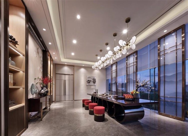 茶業(yè)會館空間設計效果圖